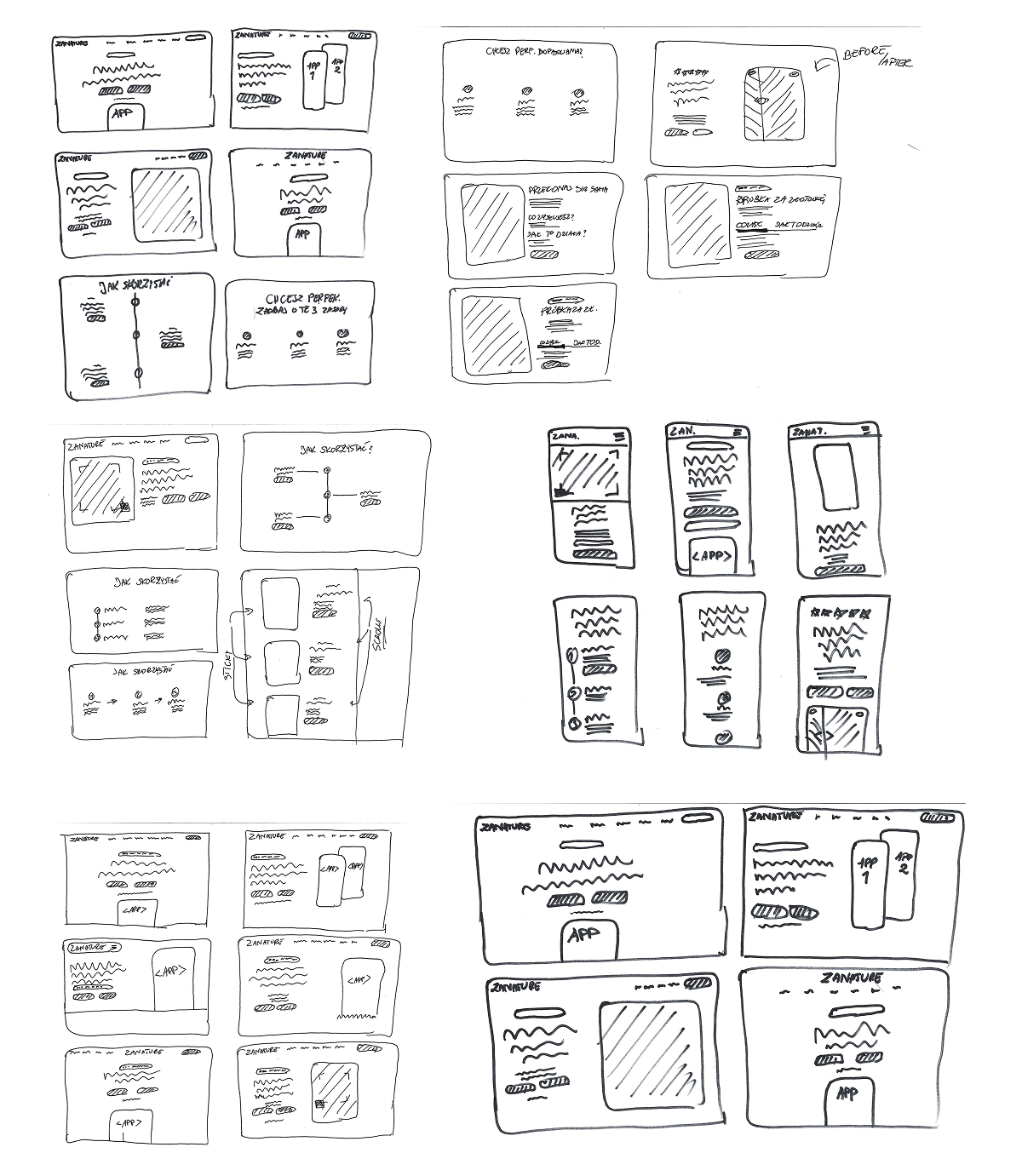 Photo of my early sketches